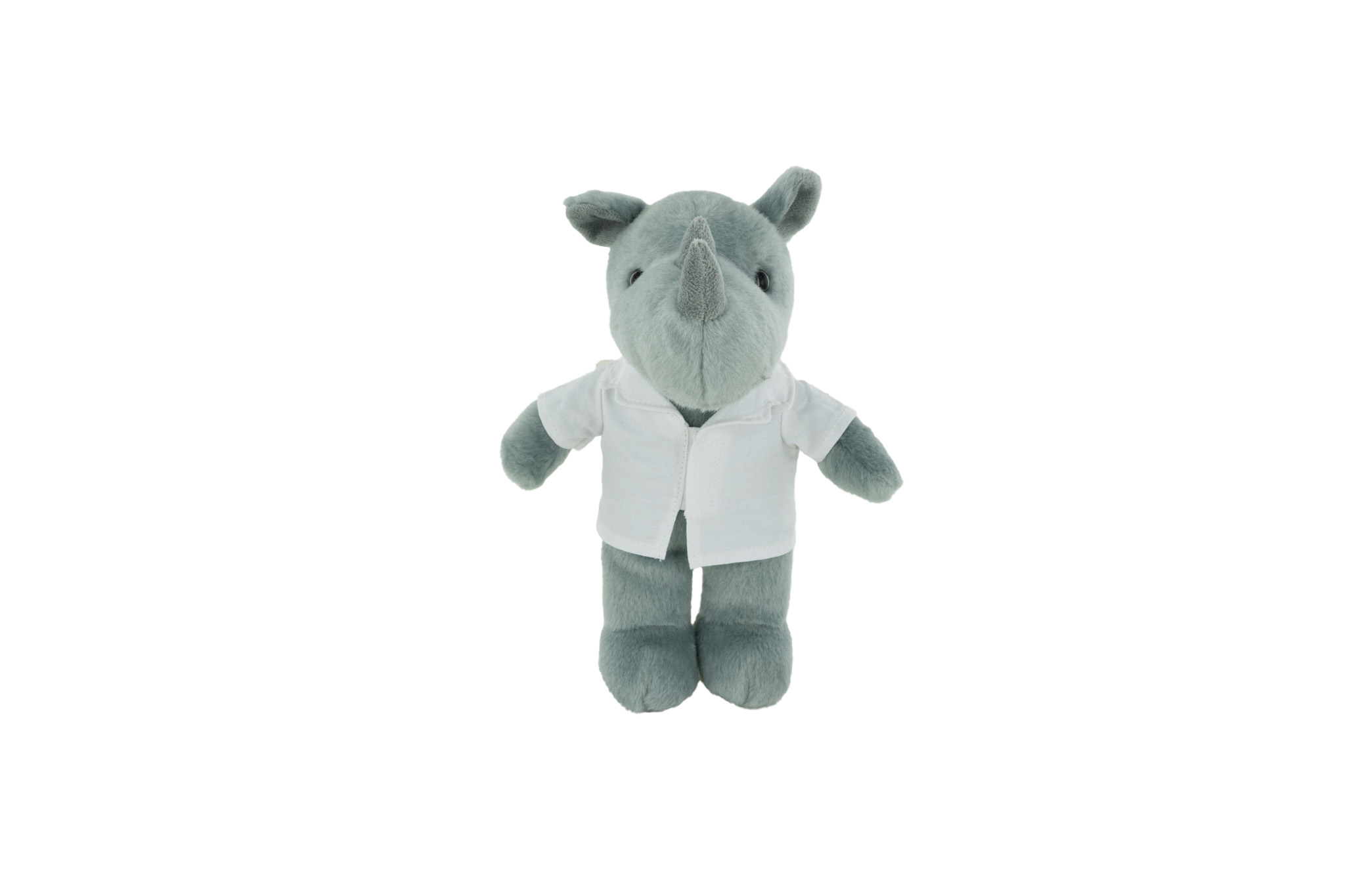 Plush Rhino with White Doctor Jacket