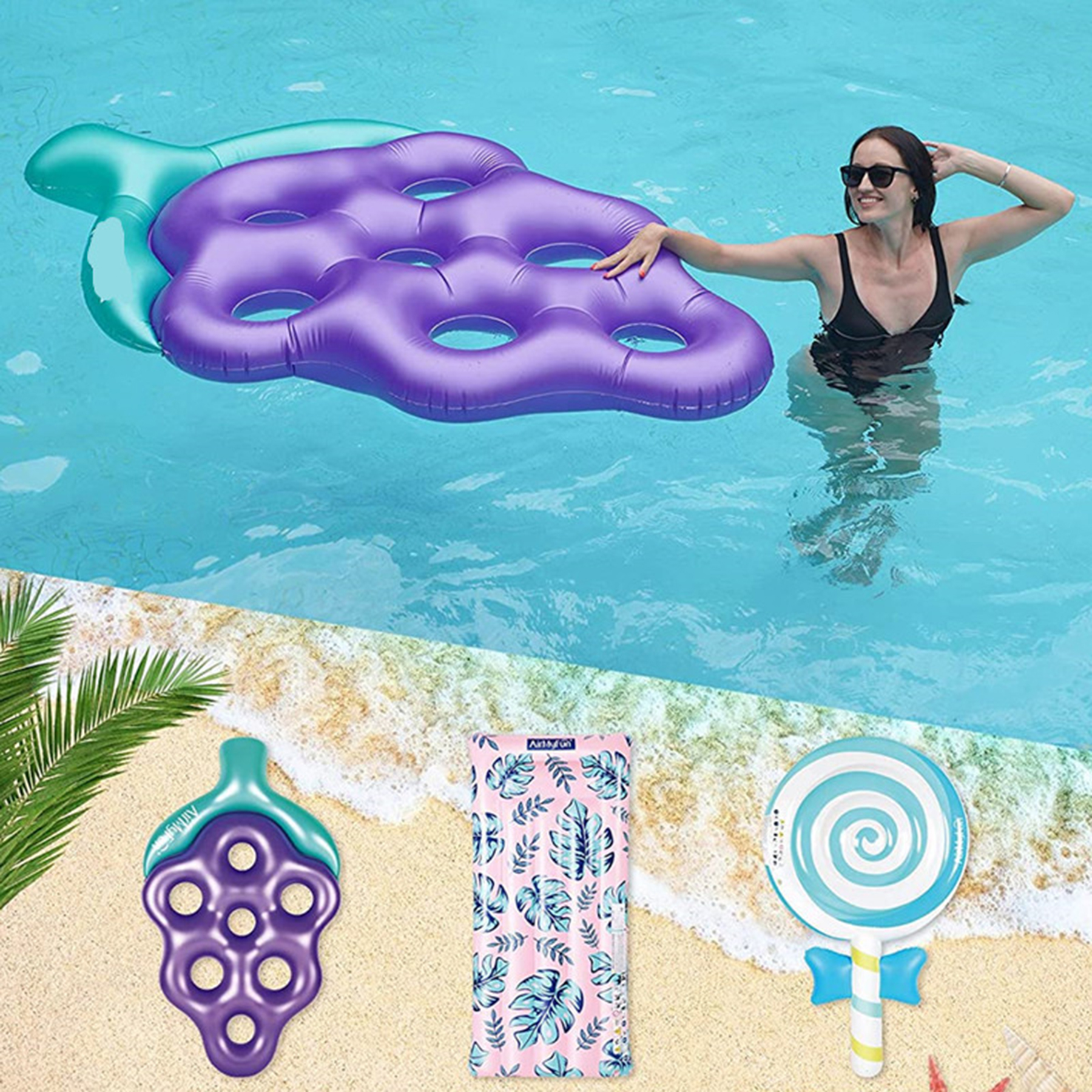 Pvc Pool Float Lounge Floating Mat For Summer Parties 2