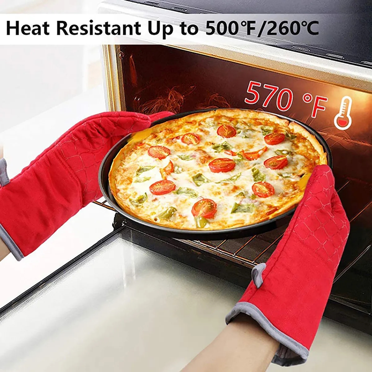 In Stock Oven Kitchen Mitts High Heat Resistant Glove 4
