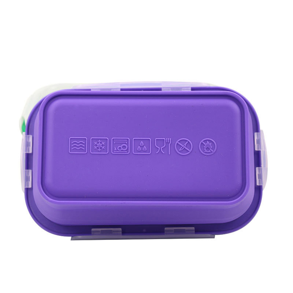 12OZ Silicone Foldable Collapisible Lunch Bento Box 2