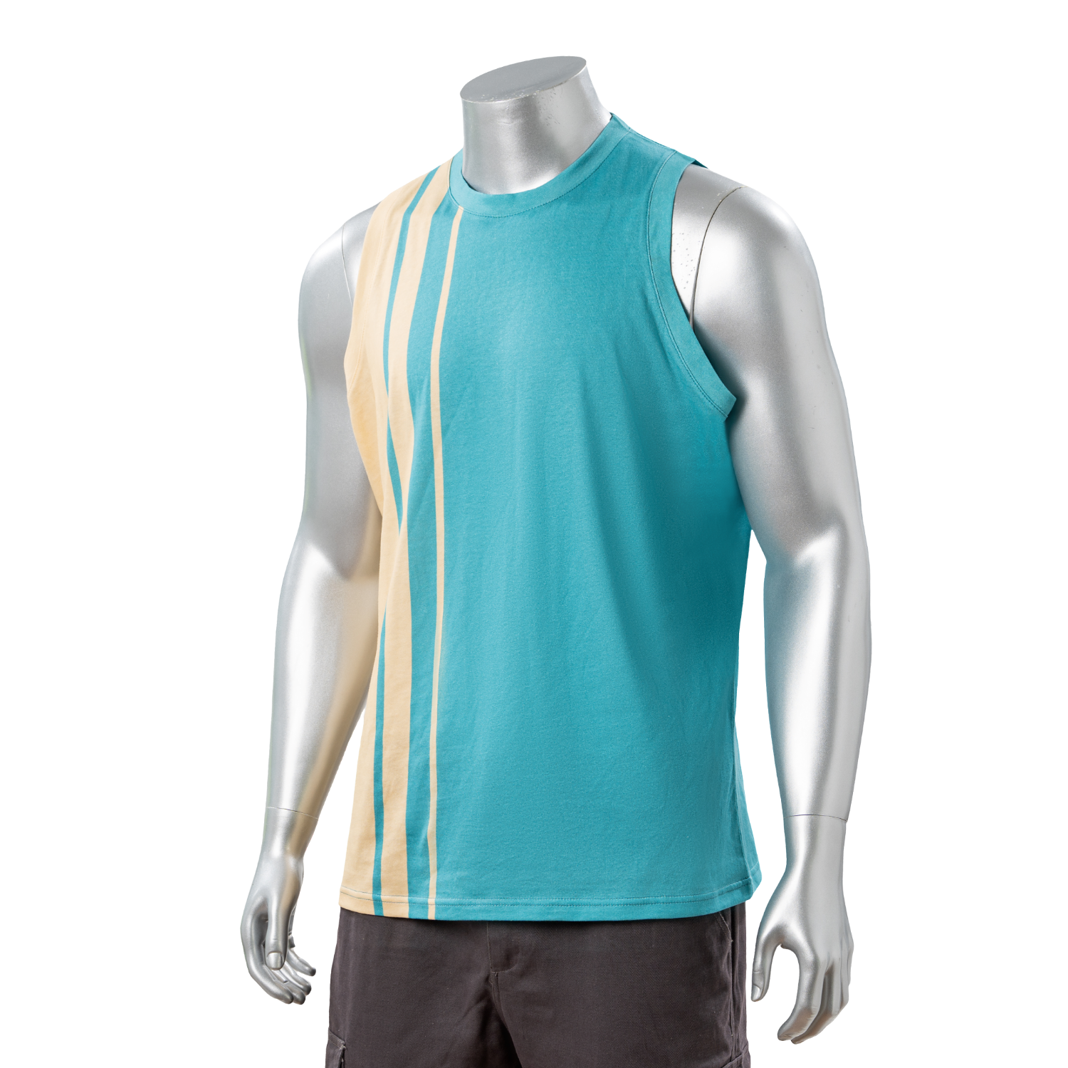 75D Milk Silk Fluorescent Digital Print Men's Tank Top - 5.3 oz 3