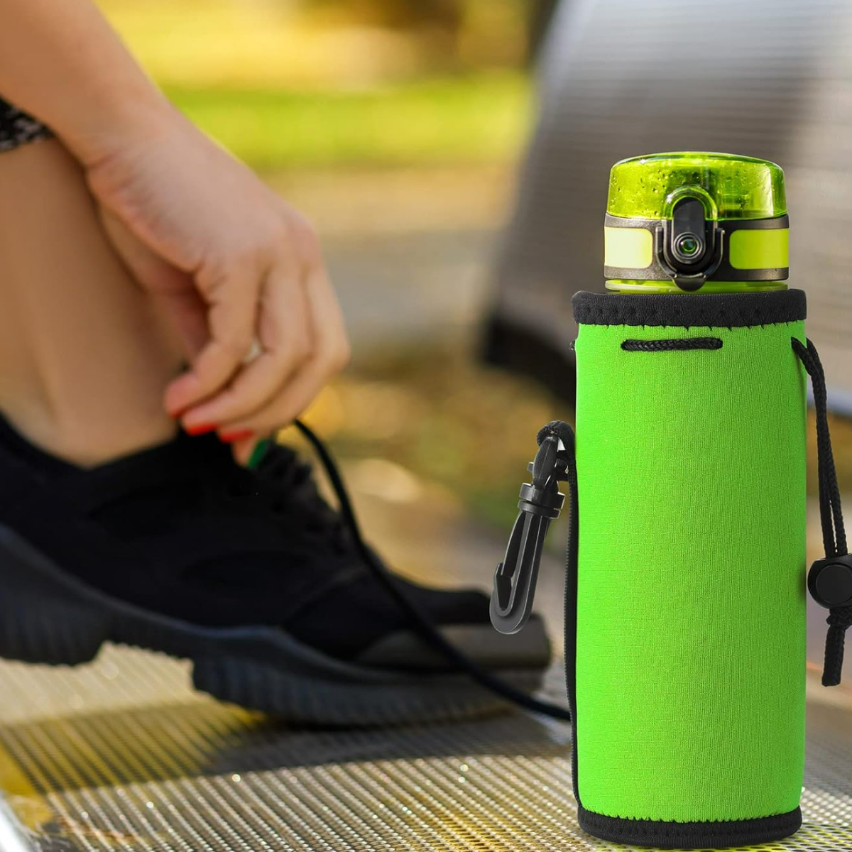 Neoprene Insulated Water Bottle Holder Sleeve with Clip 8
