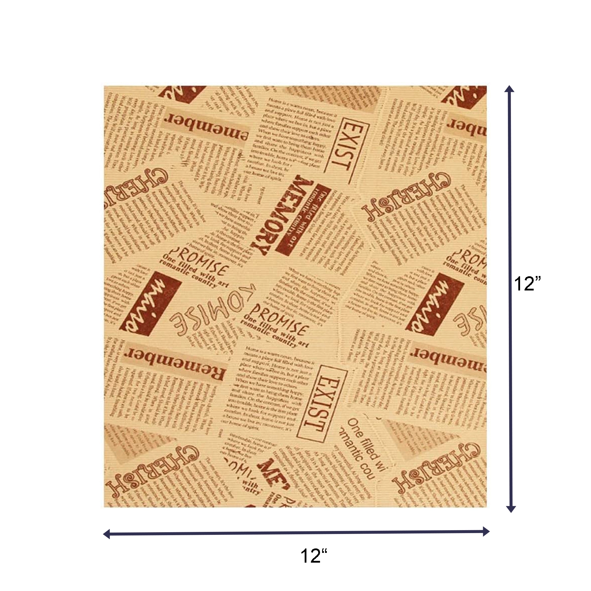 12"x12" Custom Food Wrapping Liner Paper 2