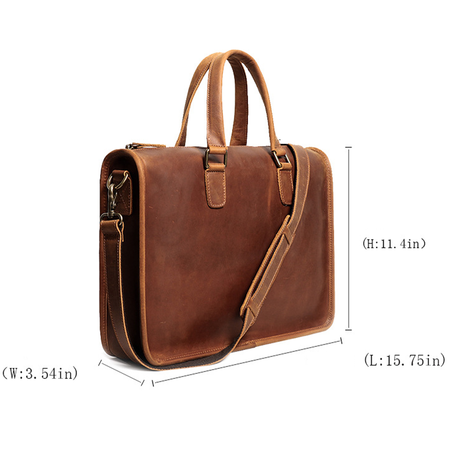 Genuine Leather Crossbody Messenger Bag 7