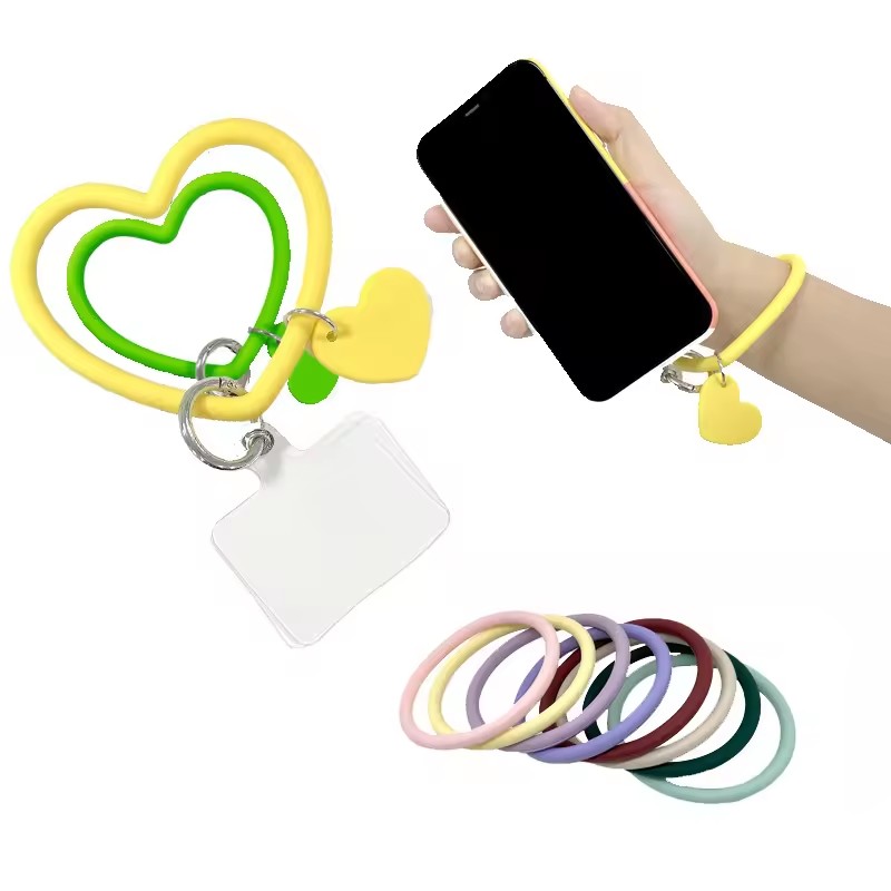 Silicone Heart Loop Phone Lanyard 2