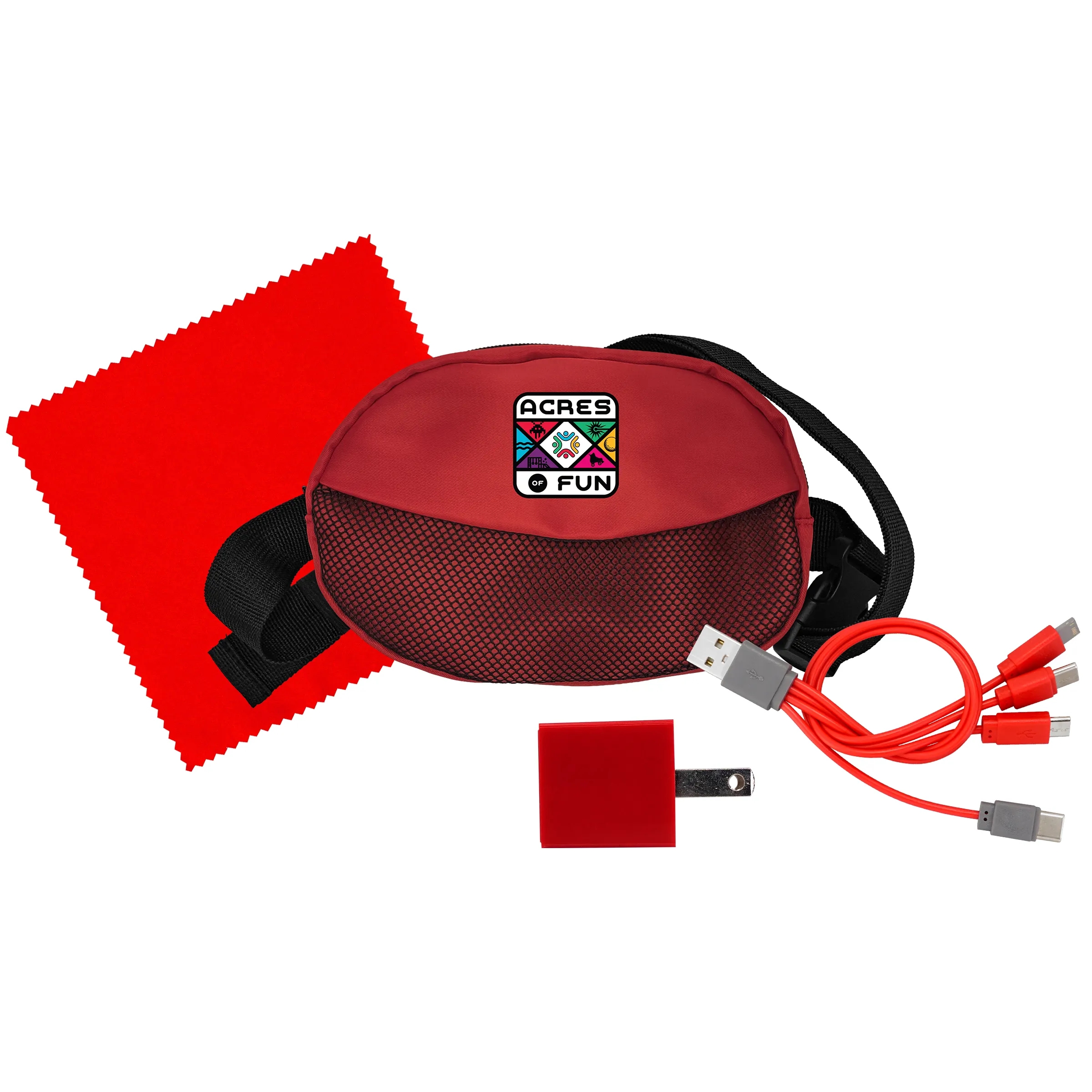 Sporty Charger, Cable and Cloth Travel Set 5