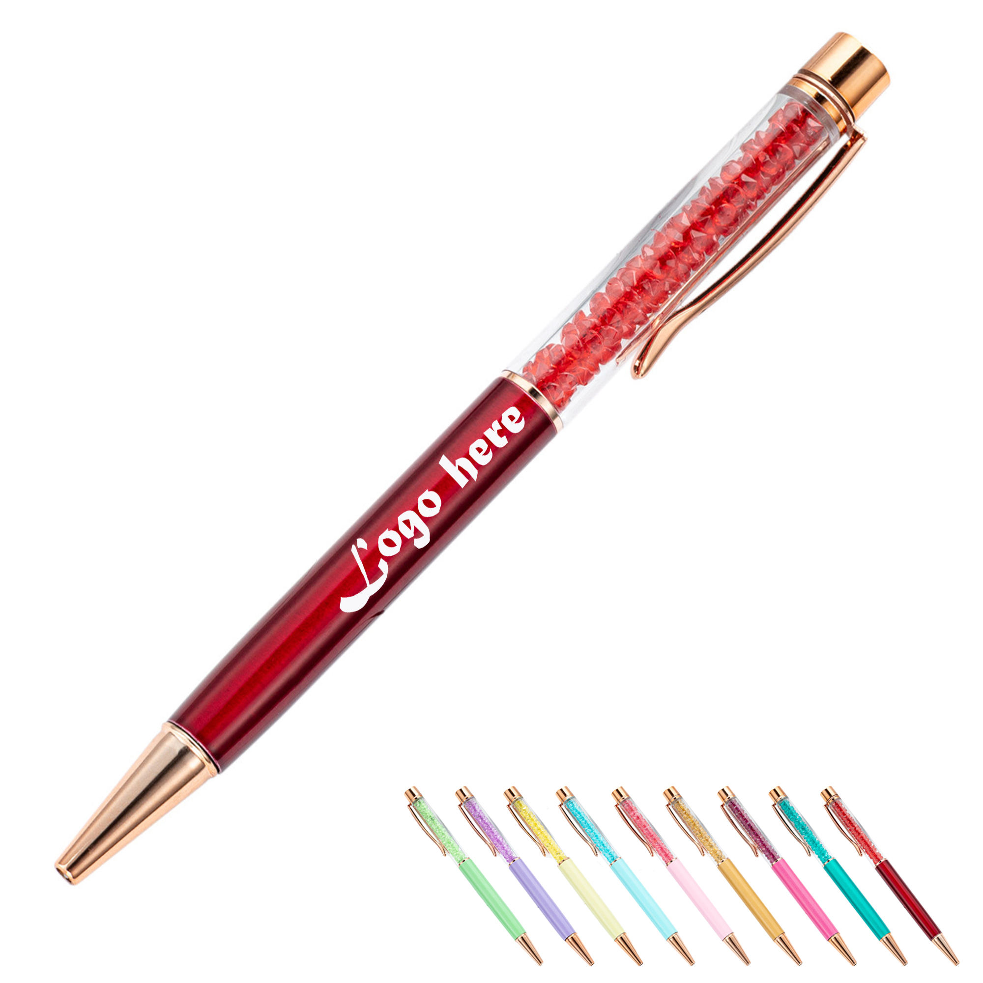 Multi-Color Rotating Rhinestone Pen 2