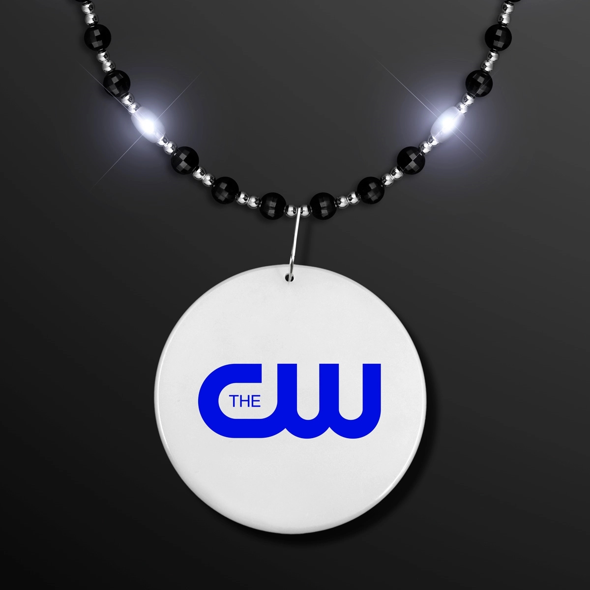 Black Tie Light Beads With Medallion 3