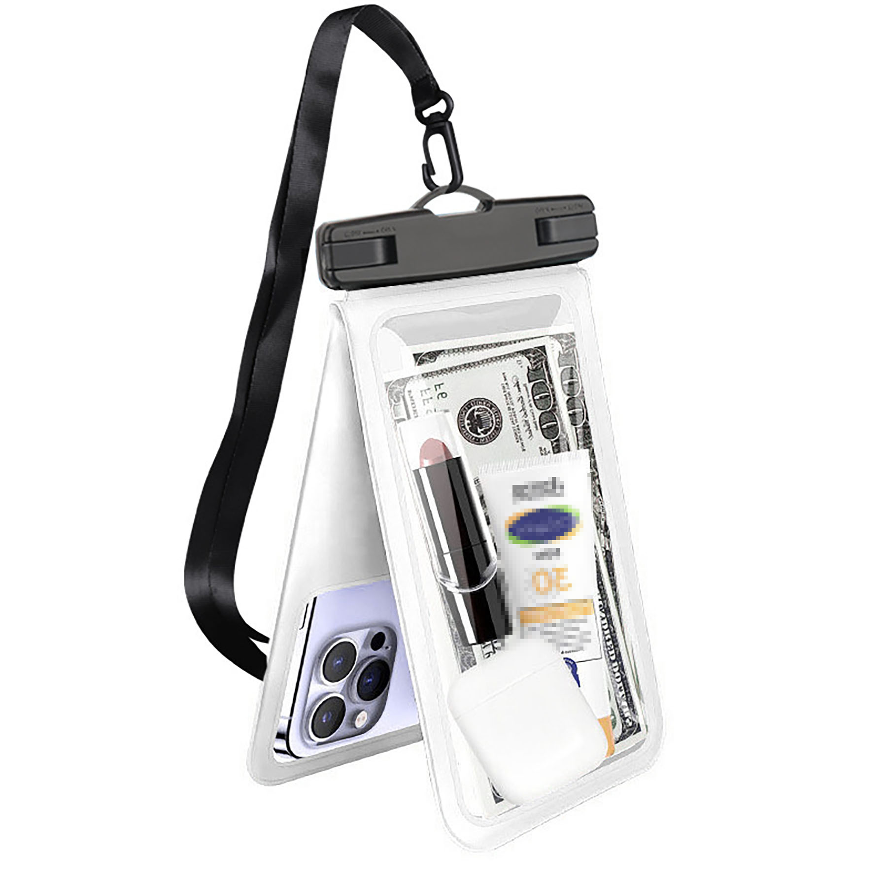 Double Waterproof Phone Pouch with Lanyard 2