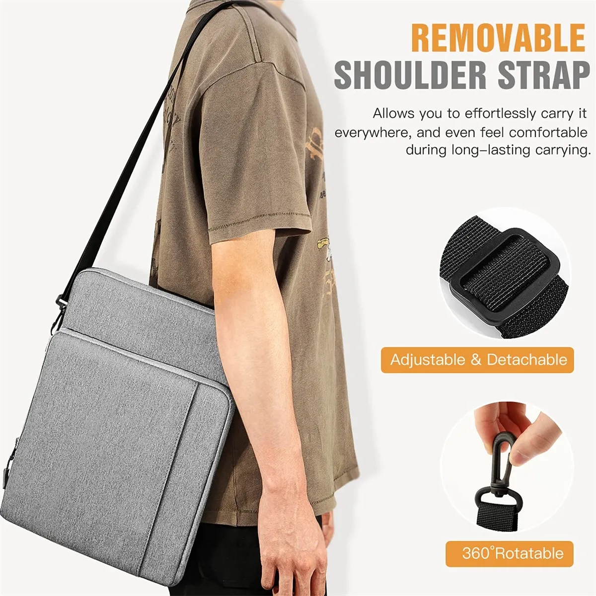13" Laptop Sleeve Case Carrying Bag with Pockets 2