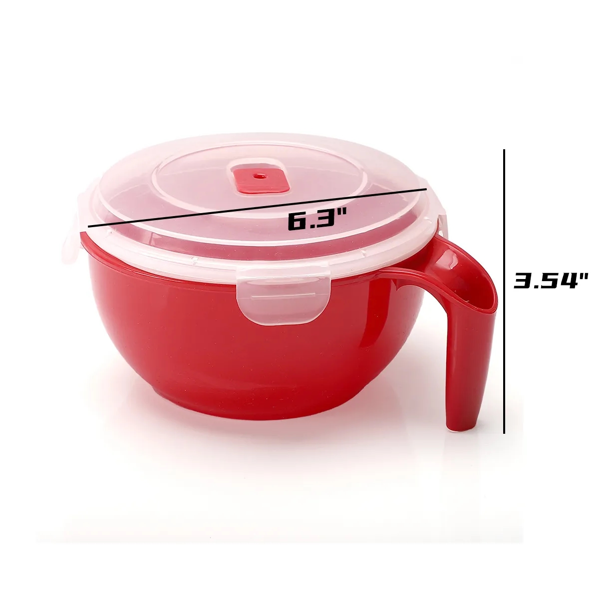 Microwavable Plastic Food Container Soup Mugs Bowl with Lid 4