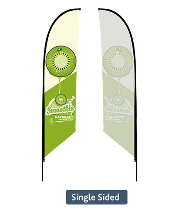 8ft Custom FEATHER FLAG Single Sided -Angled- REPLACEMENT 3