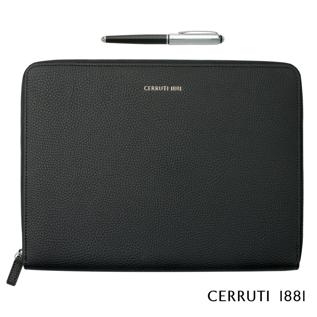 Cerruti 1881® Miles Fountain Pen & Hamilton A4 Folder Set 5