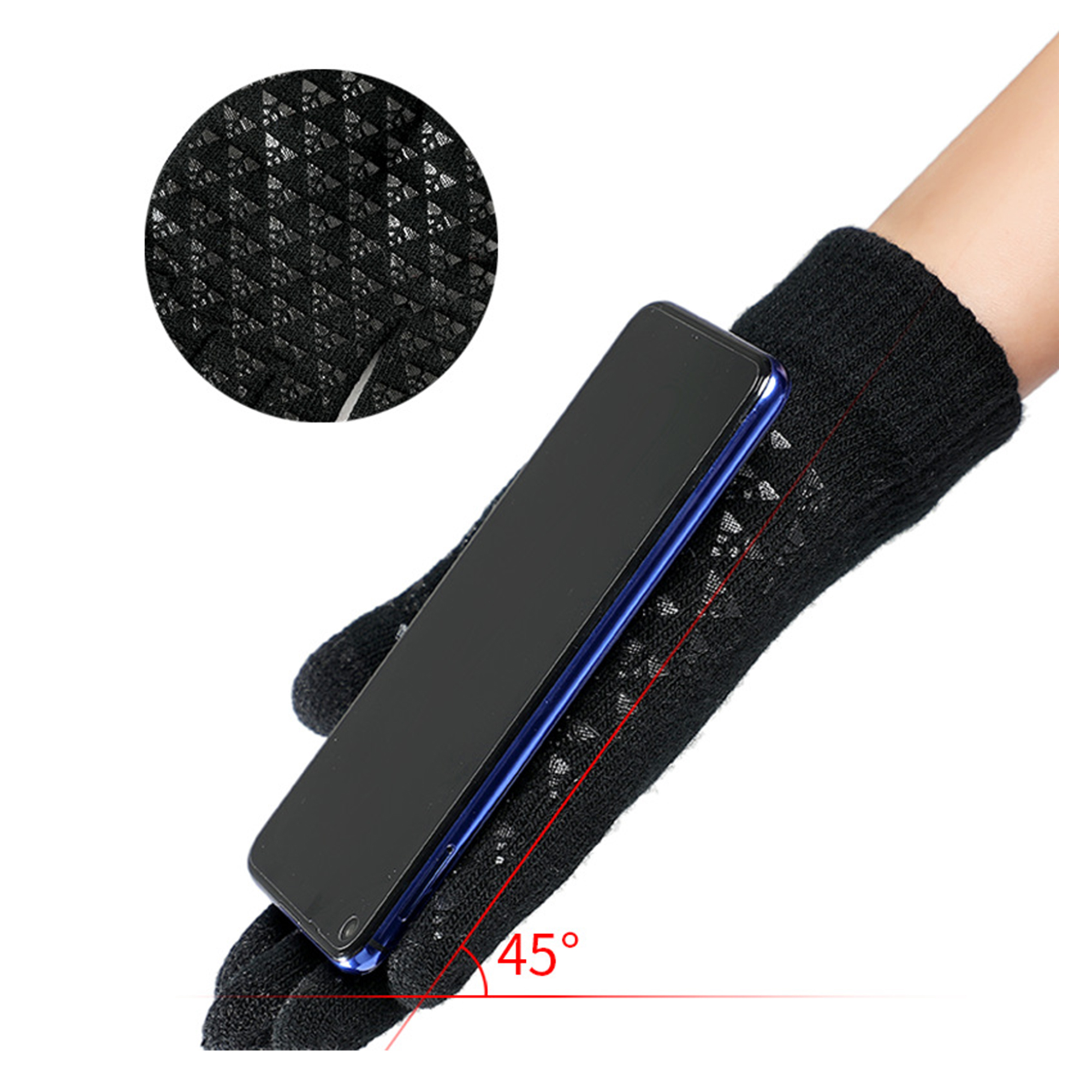 Custom Non-slip Warm Knitted Glove 3
