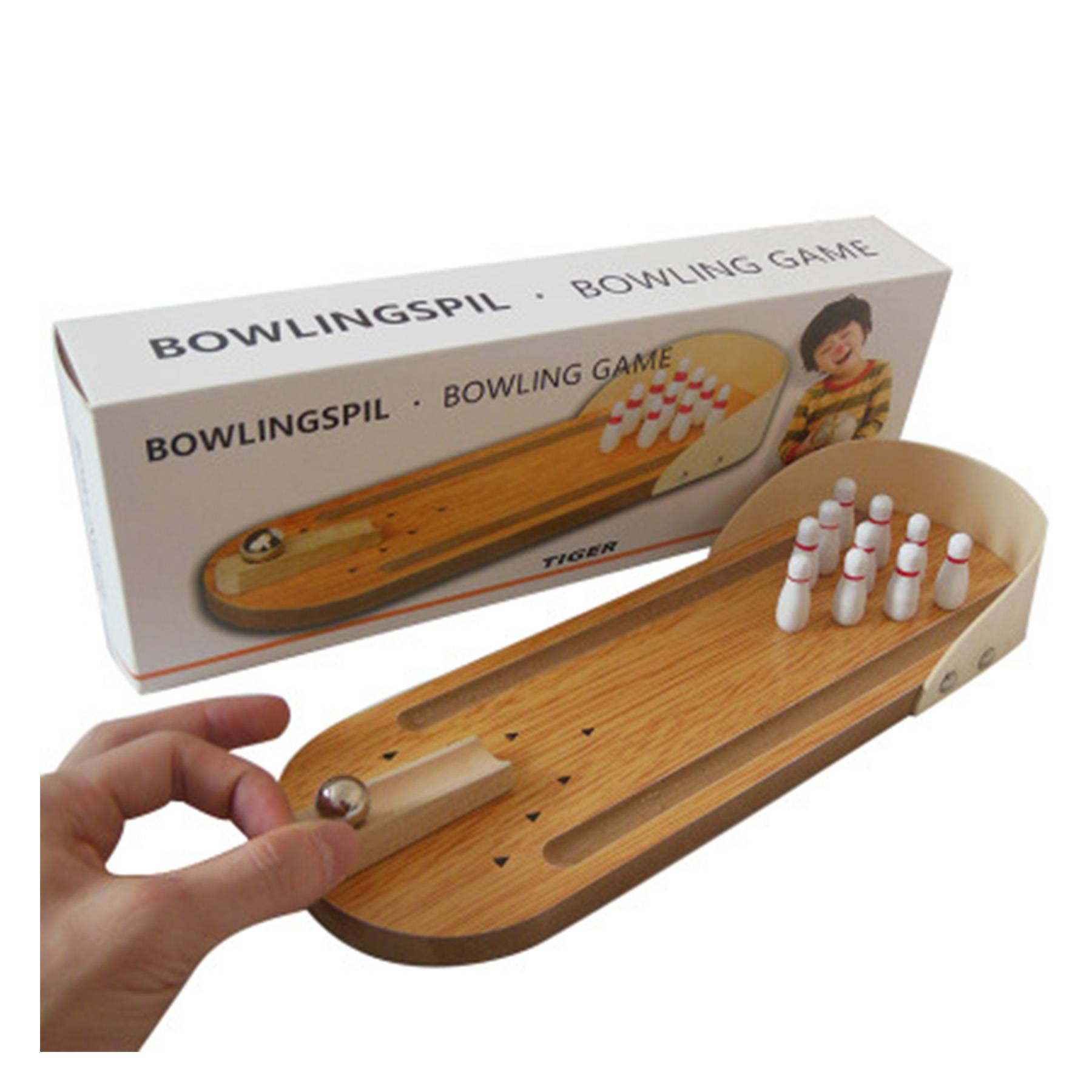 Wooden mini bowling board game 4