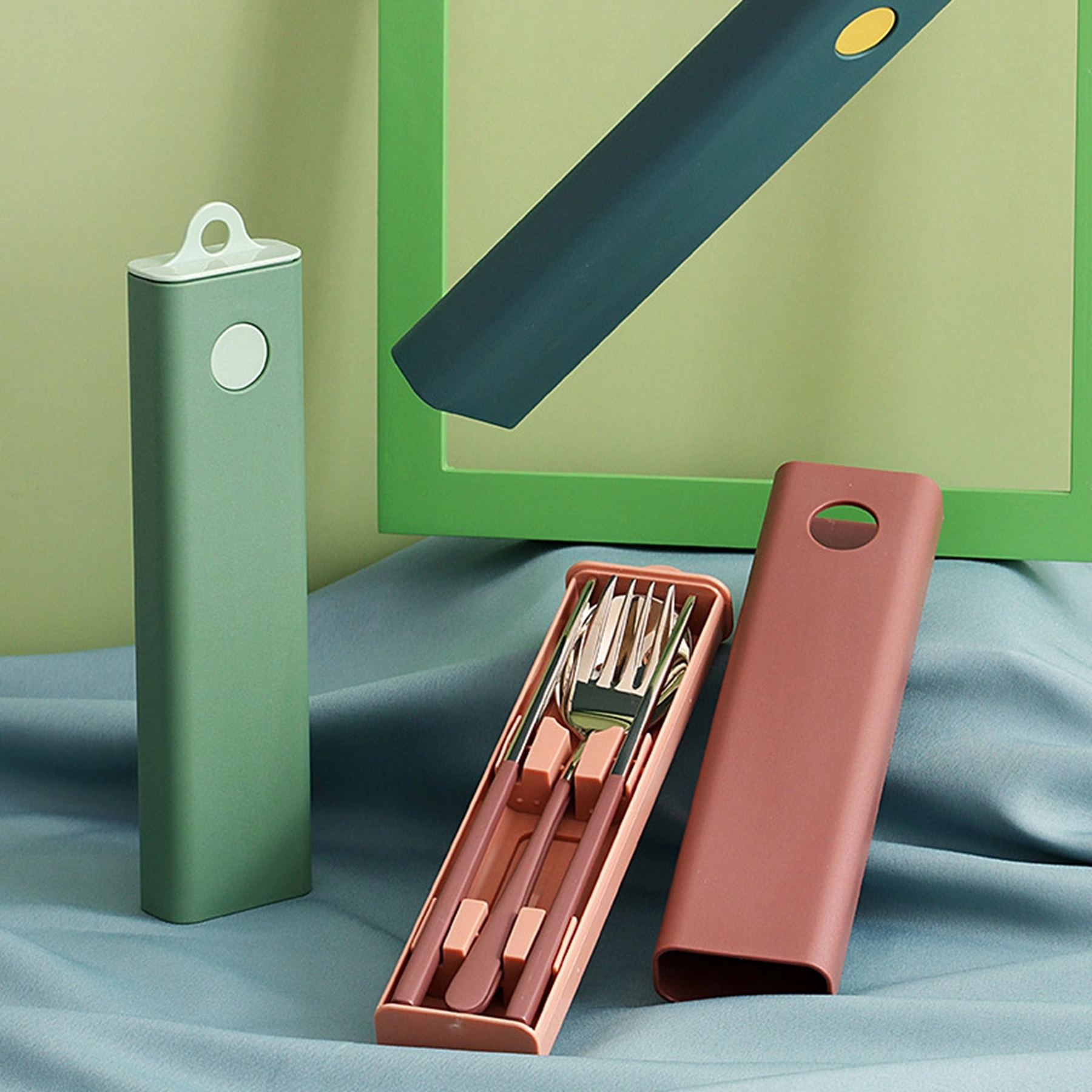 3 Pcs Stainless Steel Travel Utensils Set with Case 9