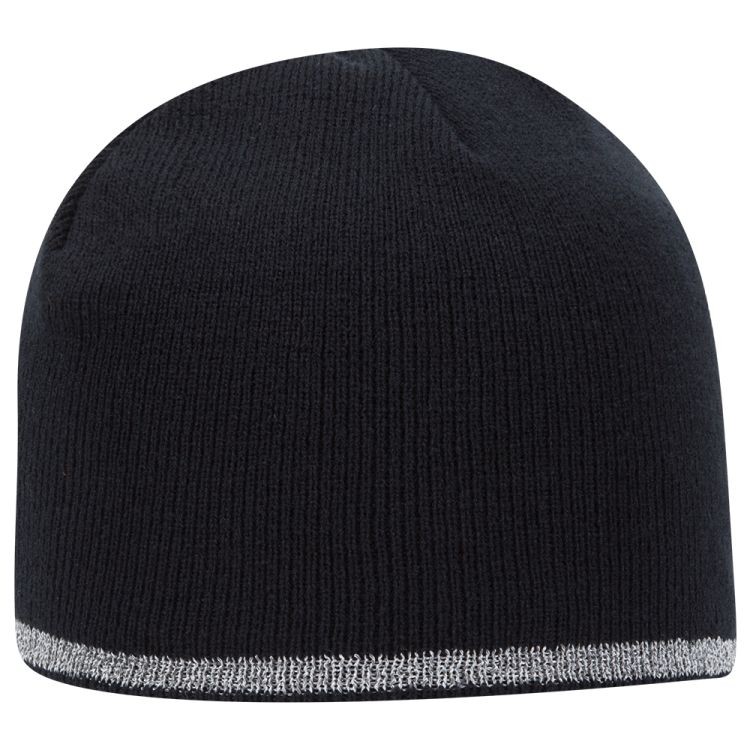 OTTO CAP 9" Classic Knit Beanie w/ Reflective Stripe 19
