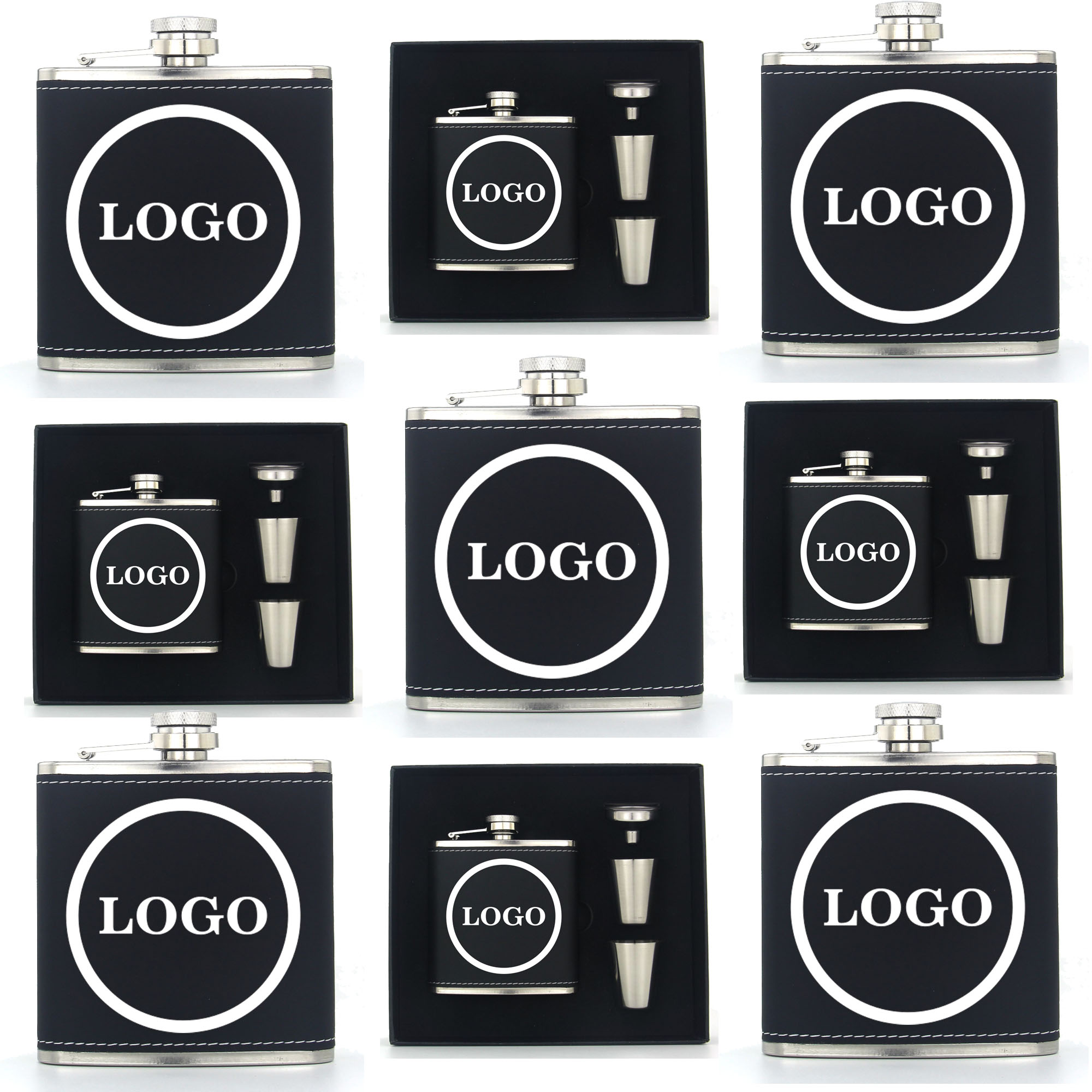 6OZ Small Whiskey Bottle Gift Set 2