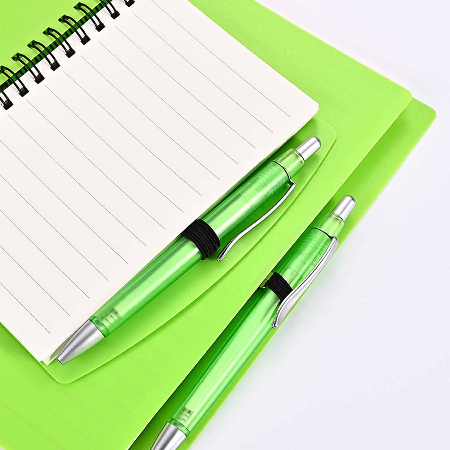 Solid Color Spiral Notebook with Pen 2