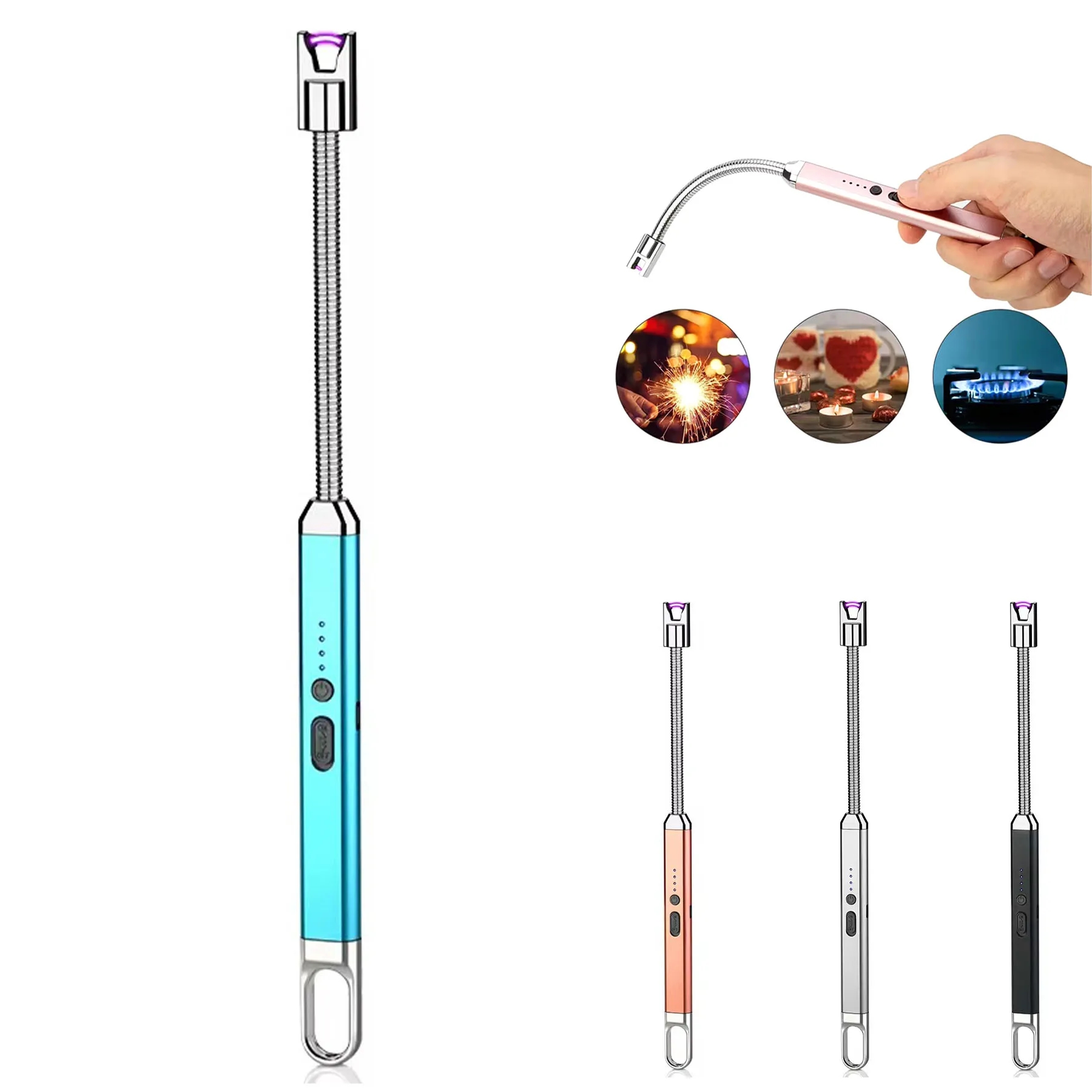 360 Degree Flexible Neck Flameless Grill Long Lighters 1