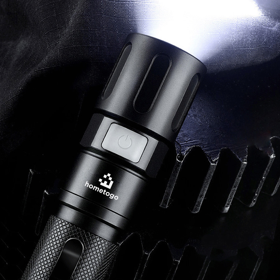 LED 1500 Lumens Zoomable Flashlight Extremely Bright, Water Resistant, USB-C Powered Rechargeable 2