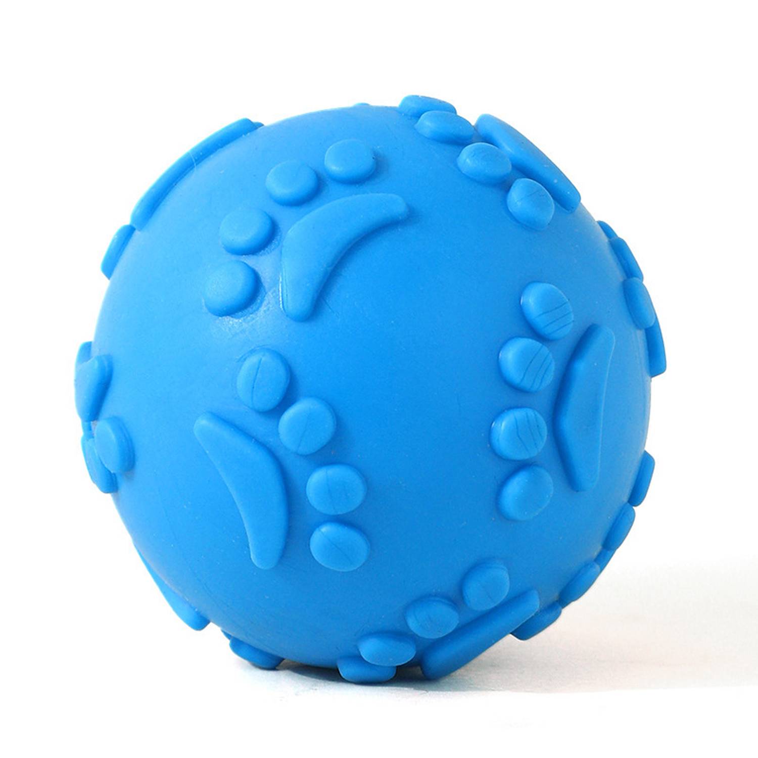 Interactive Dog Chew Ball—Rubber Toy with Footprints Design 5