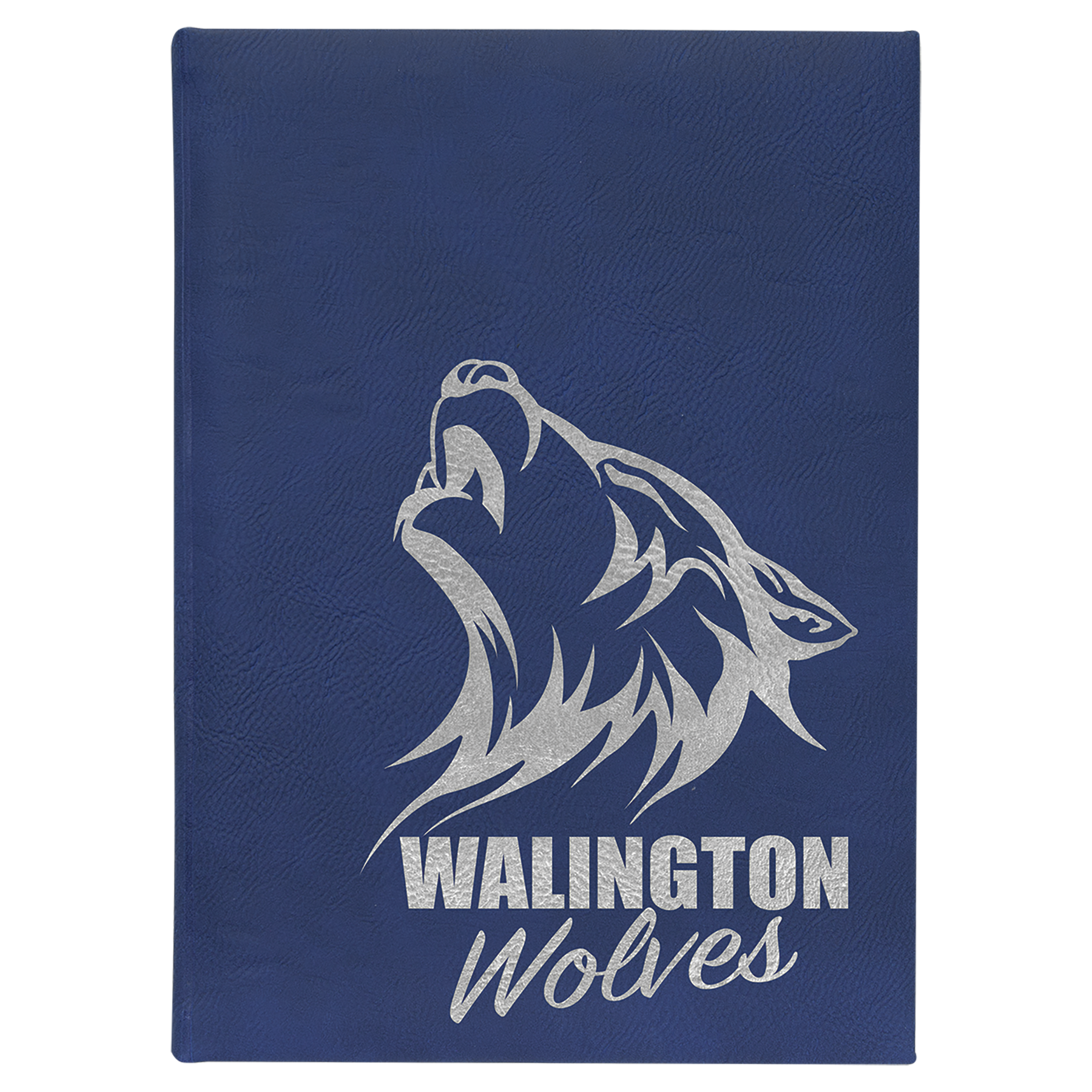 7" x 9 1/2" Blue/Silver Leatherette Sketch Book-Unlined Paper 2