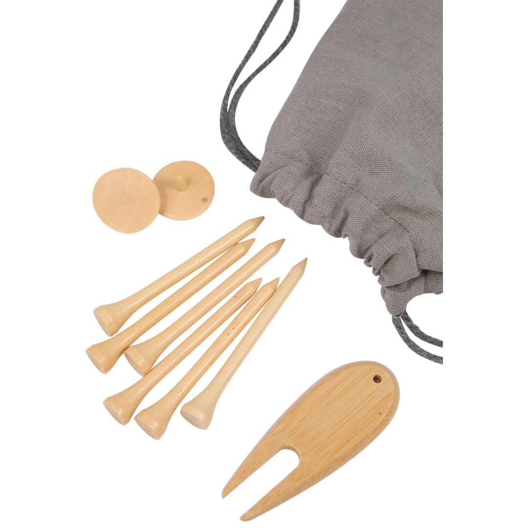 Bamboo Golf Tee Set with Recycled Pouch 24