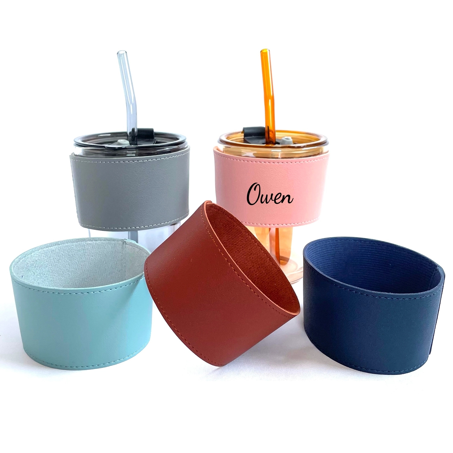 PU Leather Cup Holder Sleeve 2