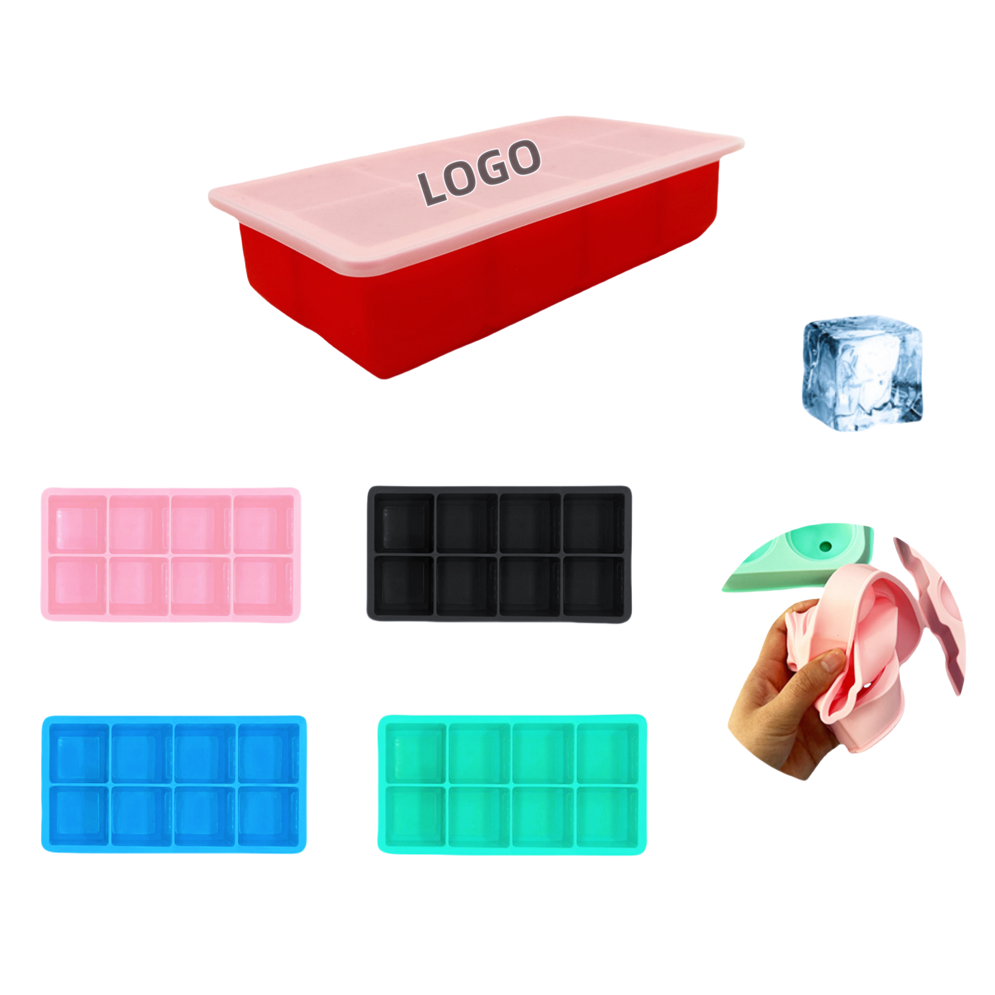 Reusable Silicone Ice Cube Molds 3