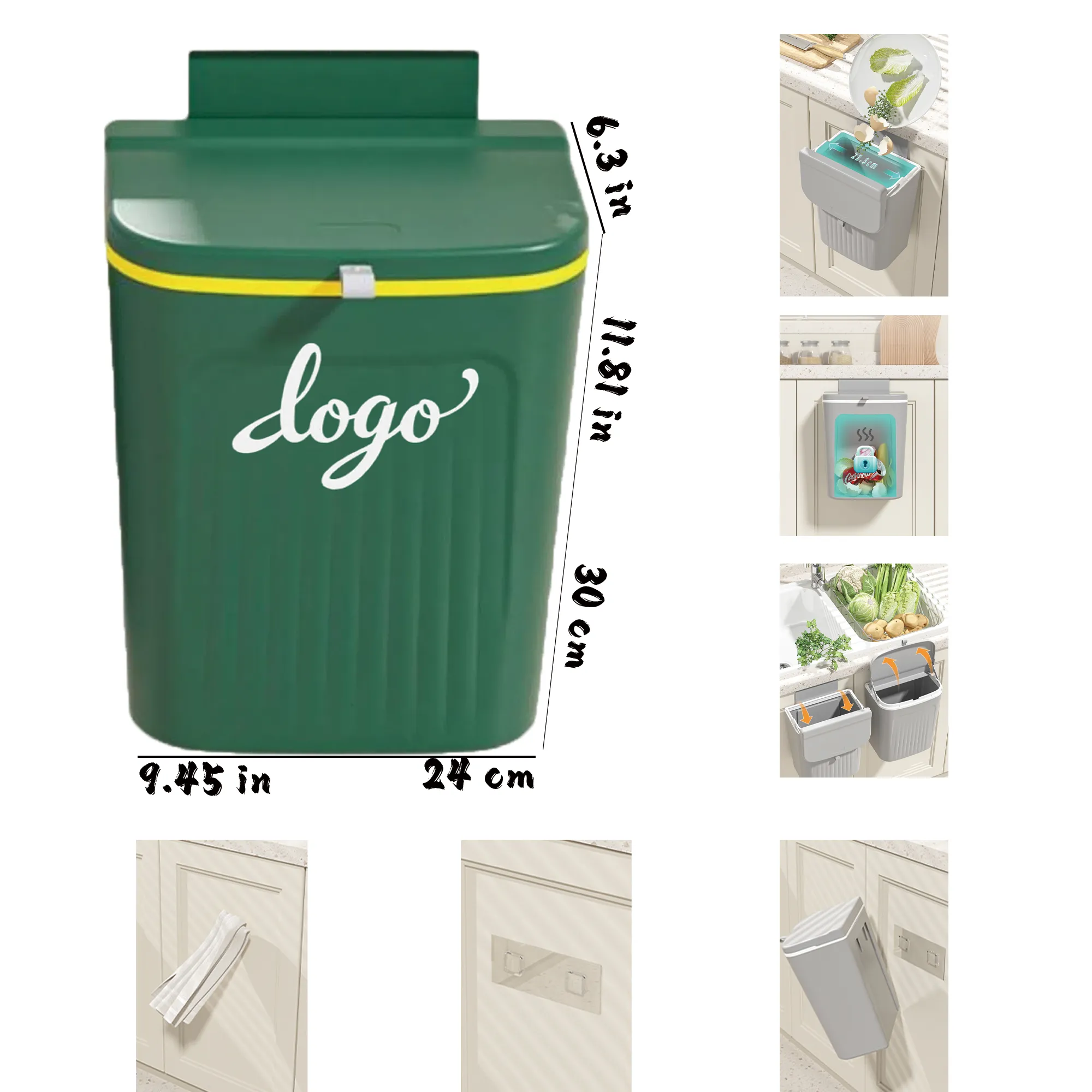 Wall-Mounted Kitchen Bin 3