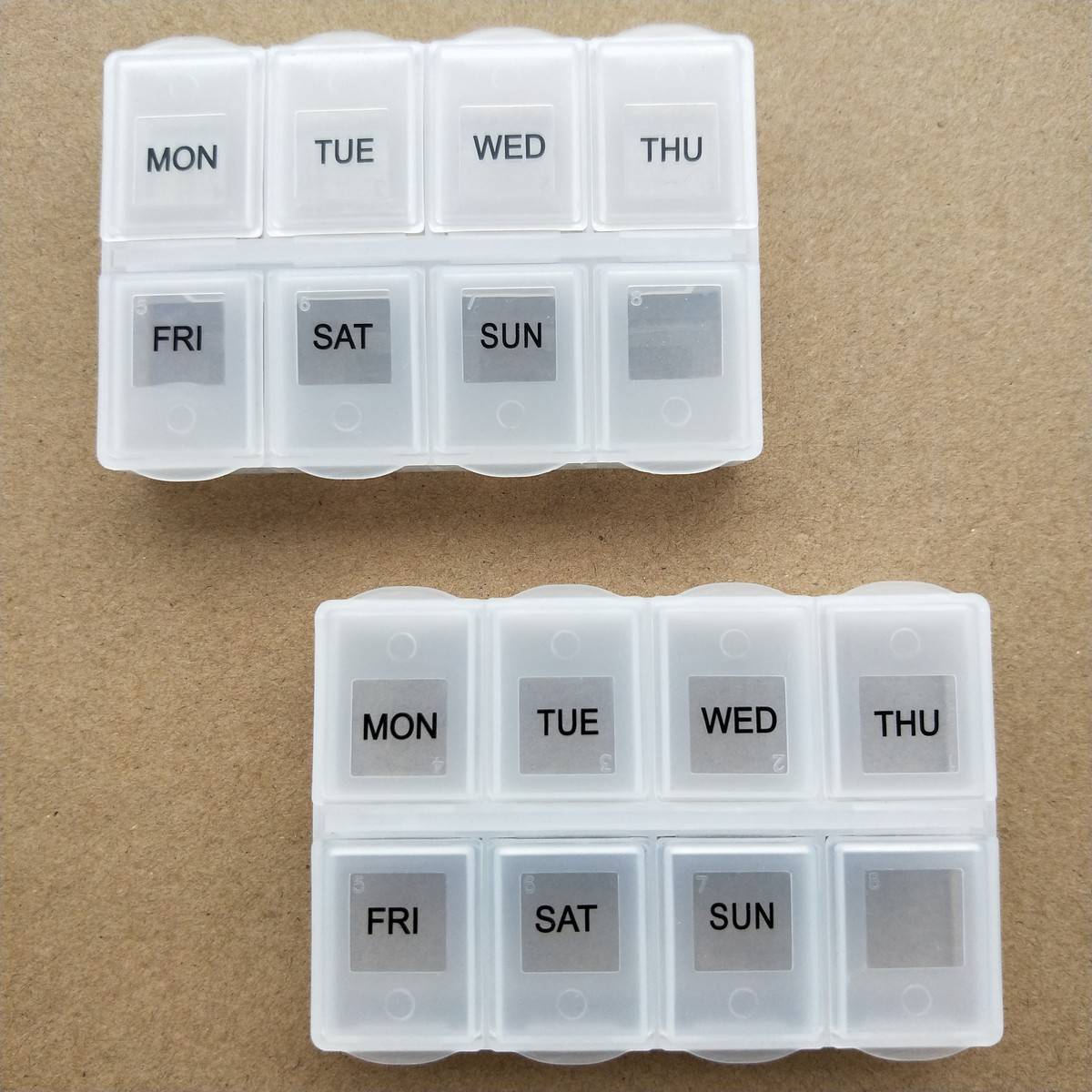 8 Compartment Clear Weekly Pill Box 8