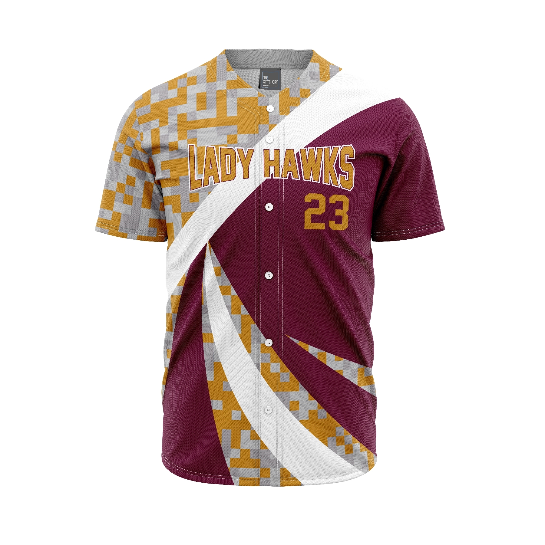 Youth Sublimated Baseball Button Down Jersey 1