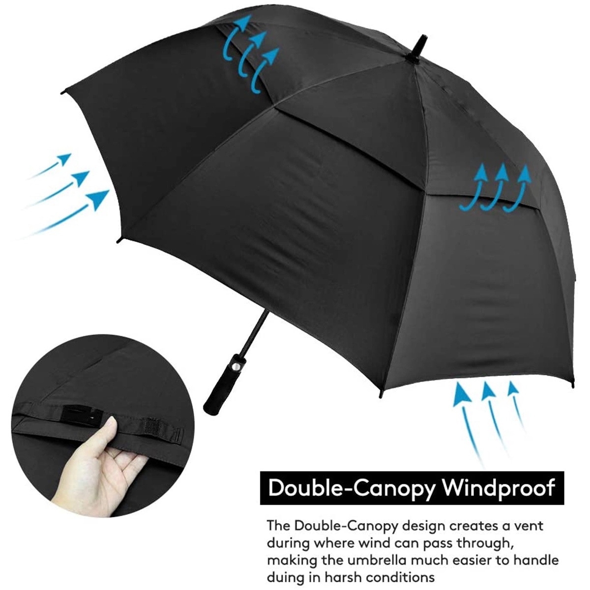 Automatic Open Double Canopy Umbrellas 2