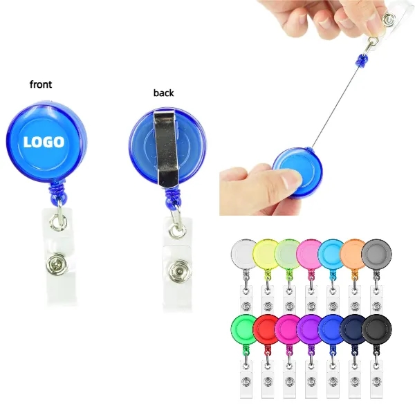 Retractable Badge Holders With Metal Belt Clip 1