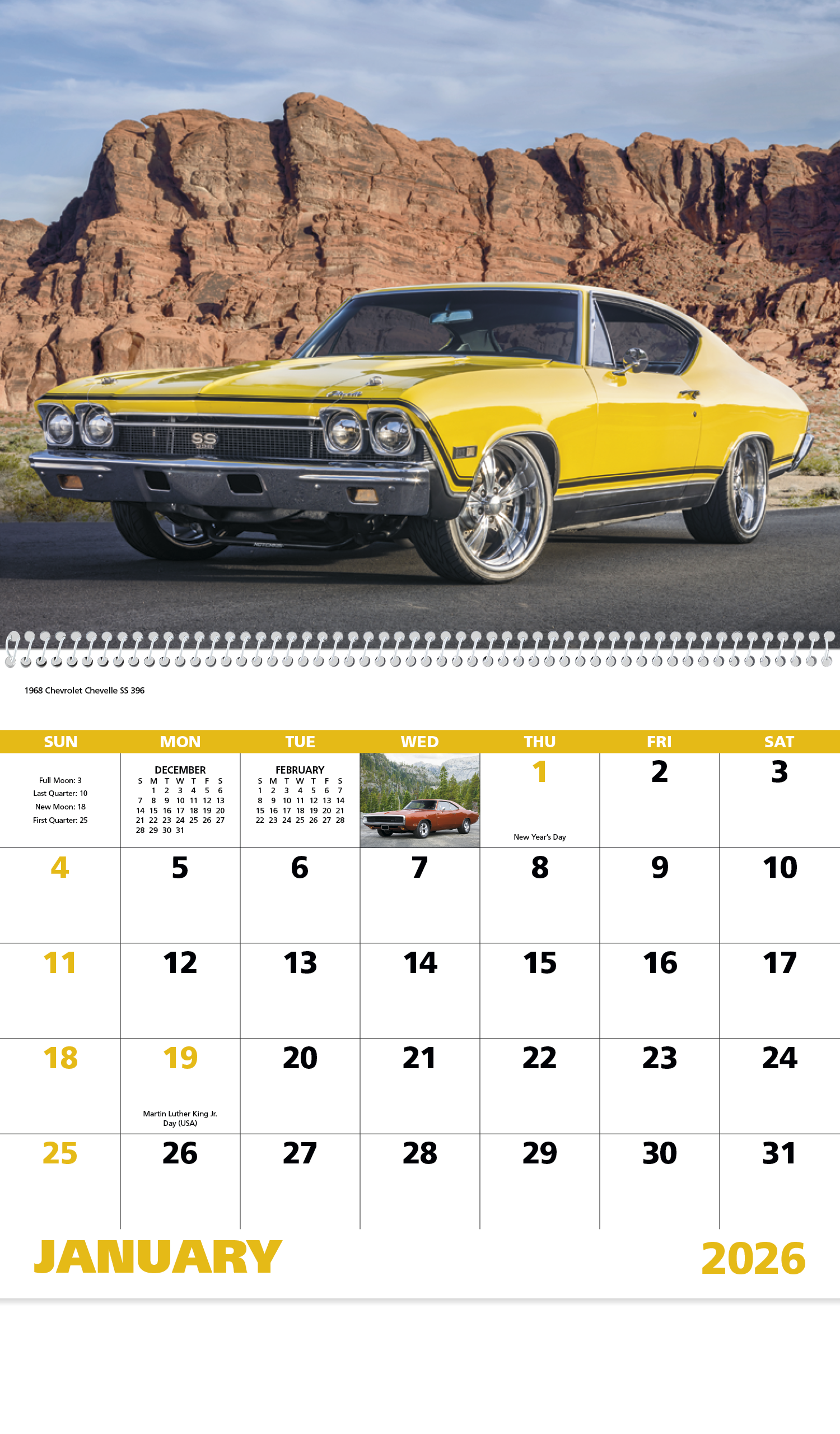 Good Value™ Muscle Thunder - Spiral Calendar 8