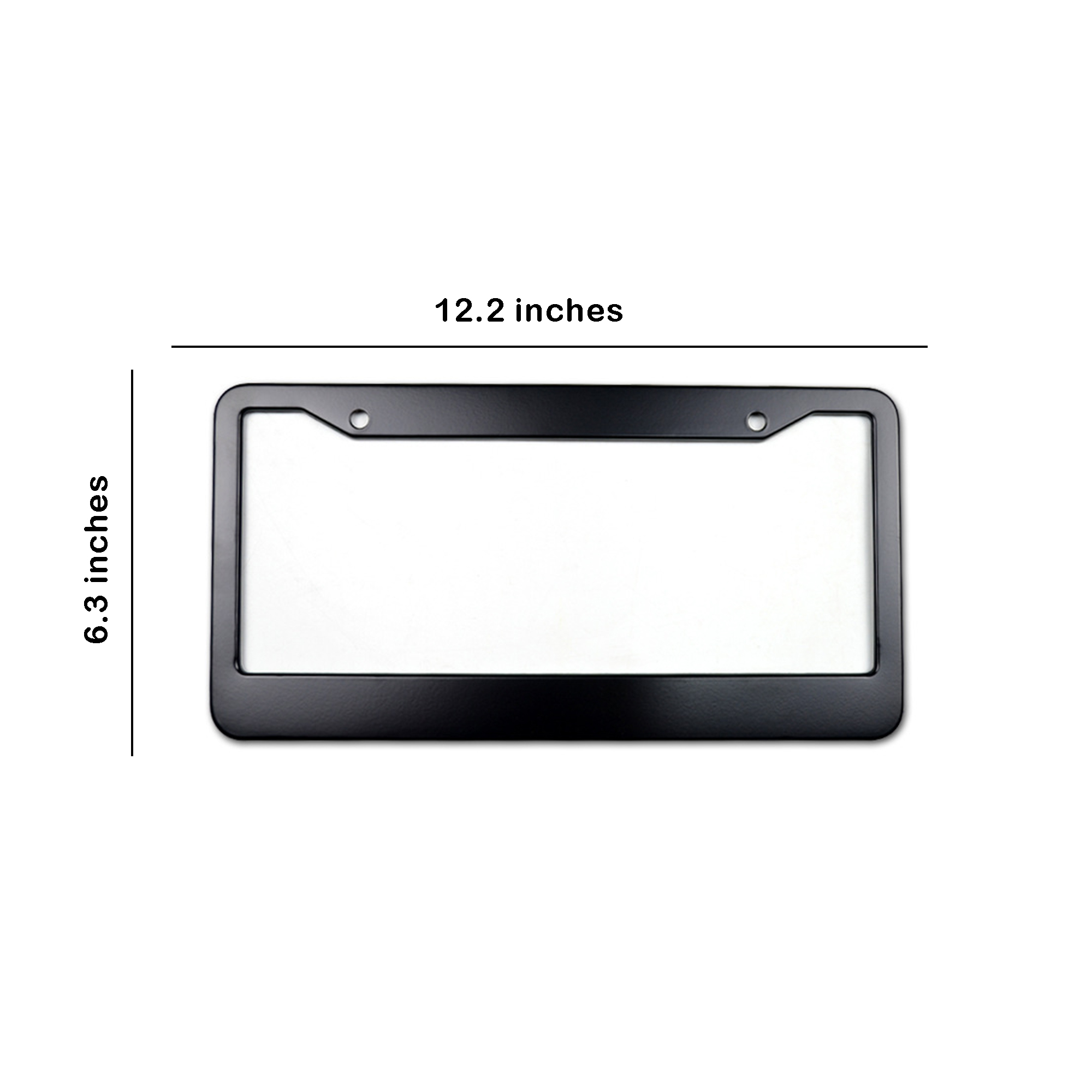 Aluminum License Plate Frame - Matte Black With Screws 2