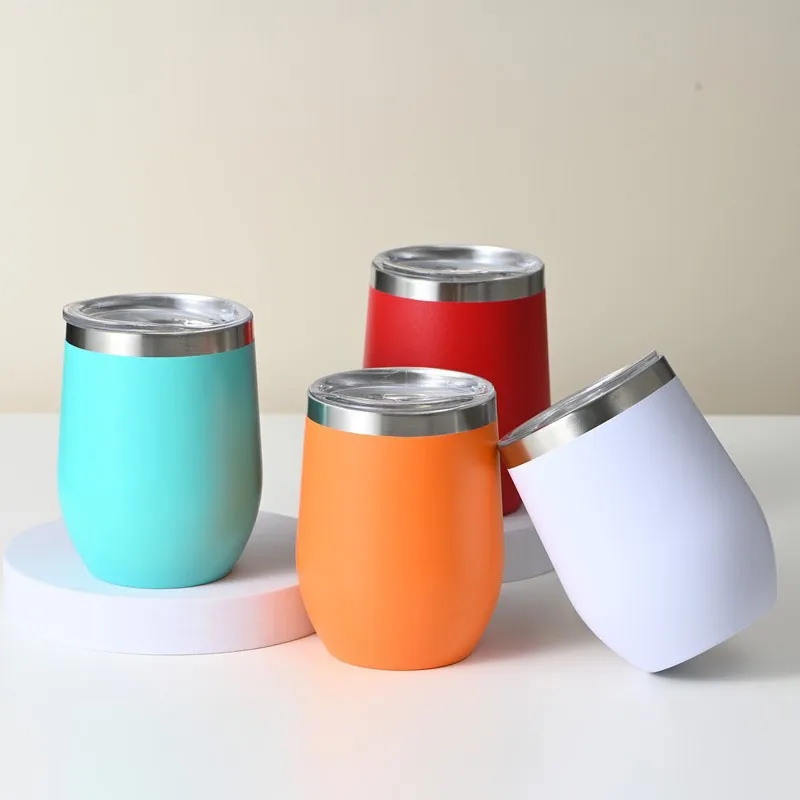 12oz Eggshell Shape Stainless Steel Insulated Mug 6