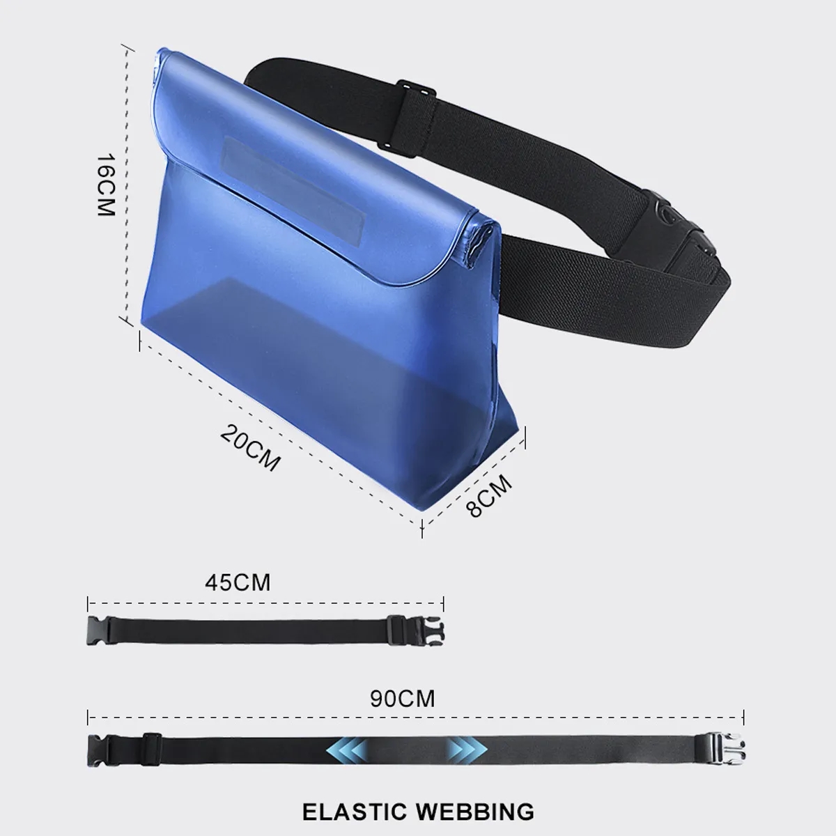 Waterproof Pouch with Detachable Waist Strap 9
