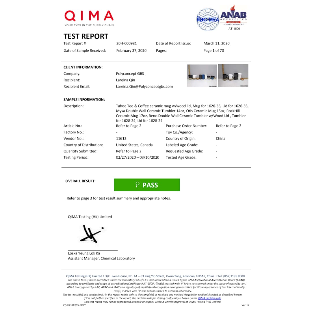 Reno Double Wall Ceramic Tumbler w/Wood Lid 10oz 51