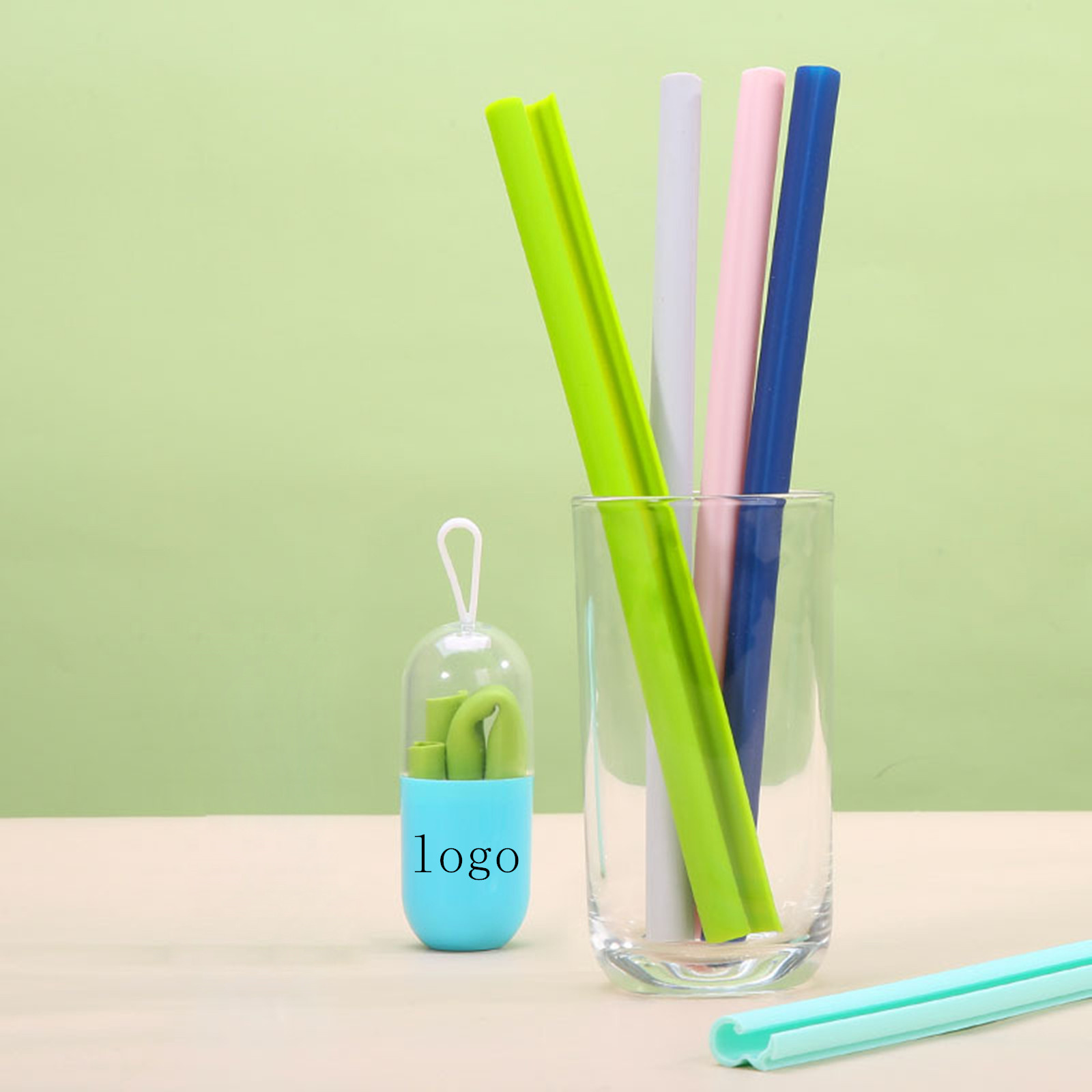 Detachable reusable silicone drink straw 5
