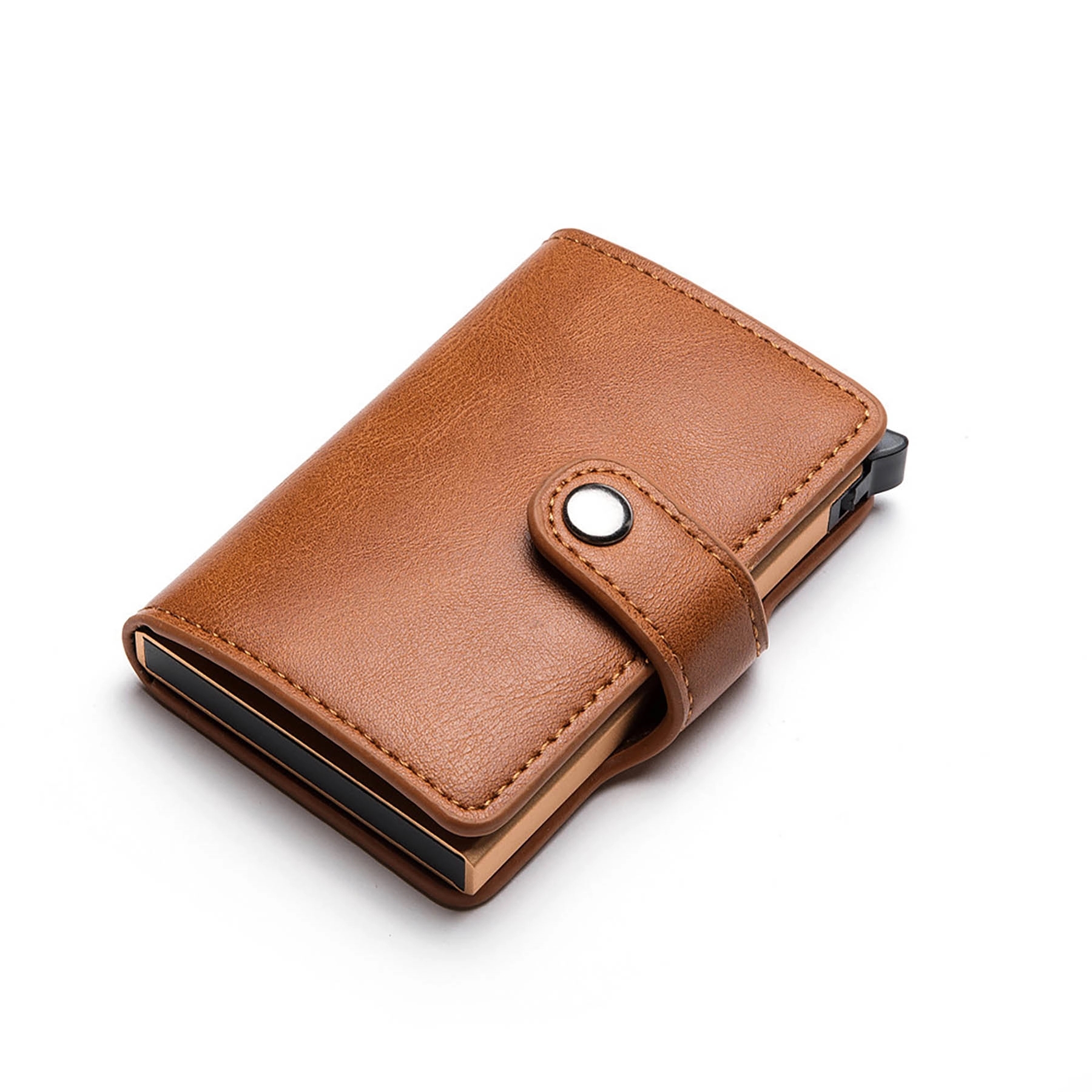 Front Pocket Minimalist Leather Slim Wallet RFID Blocking 5