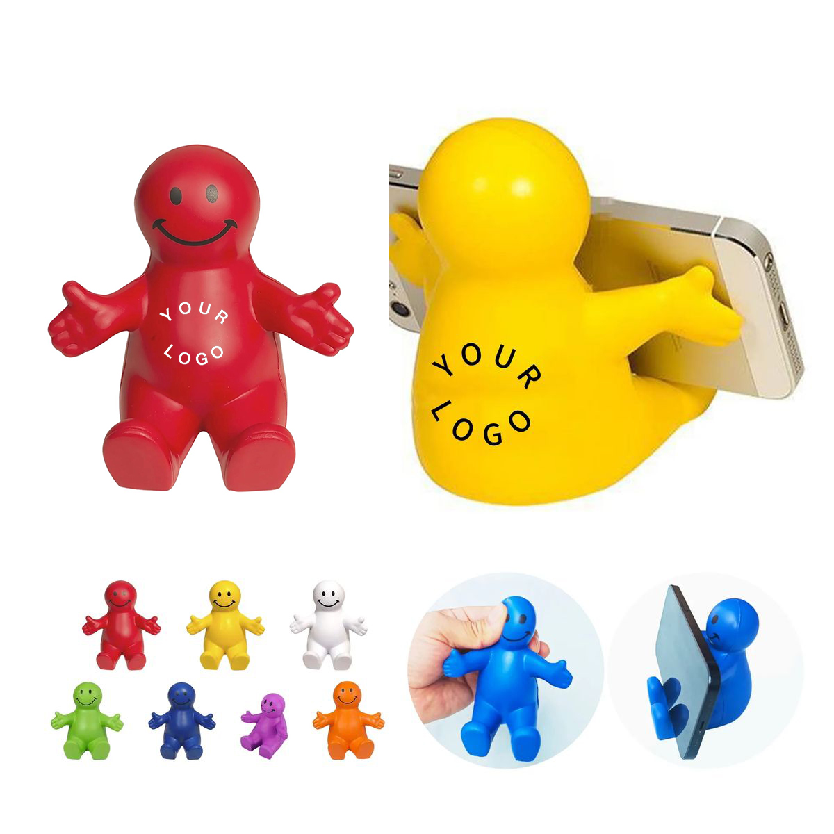 Stress Relief Phone Stand with Smiley Design 12