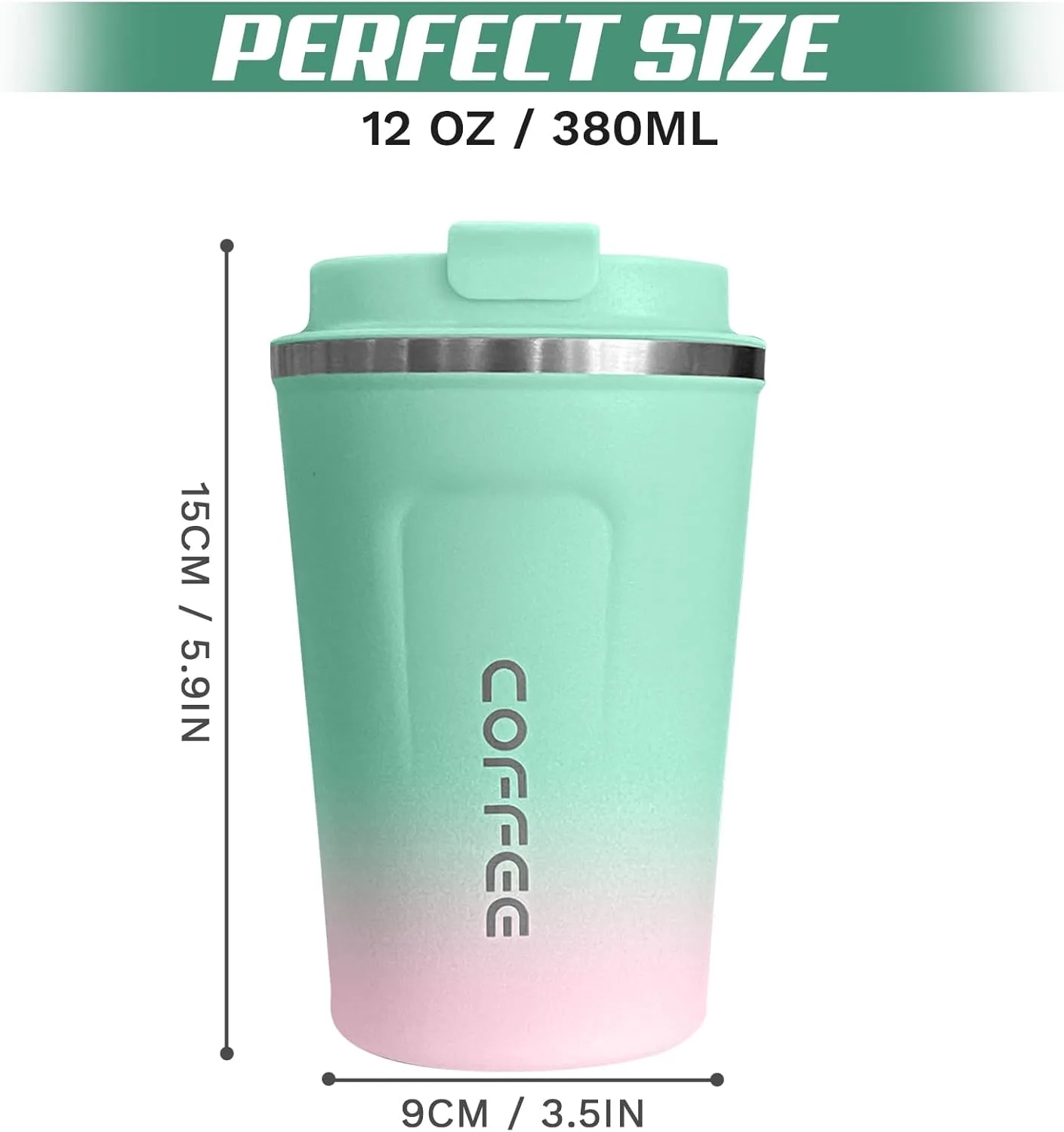 12oz Stainless Steel Vacuum Thermos Coffee Tumblers 4