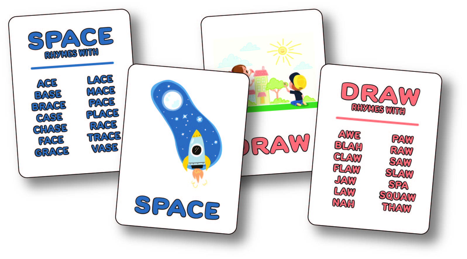 FLASH CARDS - Rhyming 5