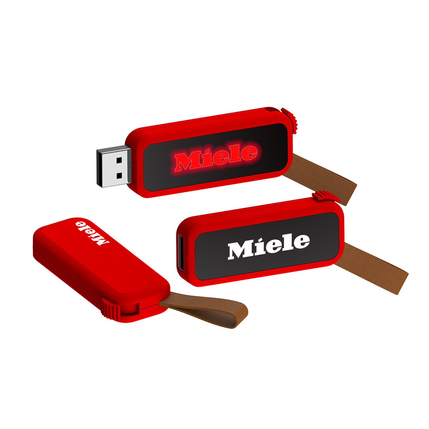 LED Light Up Logo USB Flash Drive with Loop 2