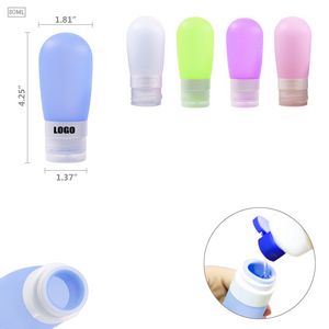 80ml Silicone Round Tube Travel Bottle With Flip Up Lid 9