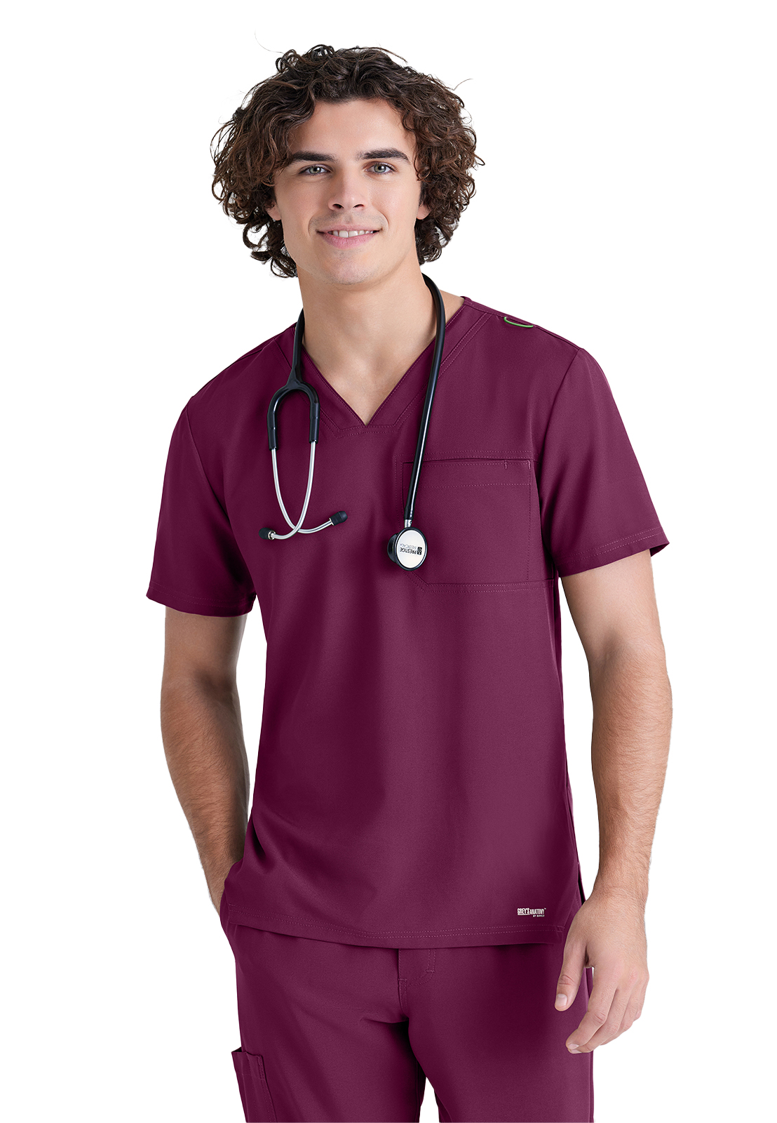 Grey's Anatomy Evolve Stretch - Men's One-Pocket V-Neck Journey Scrub Top 27