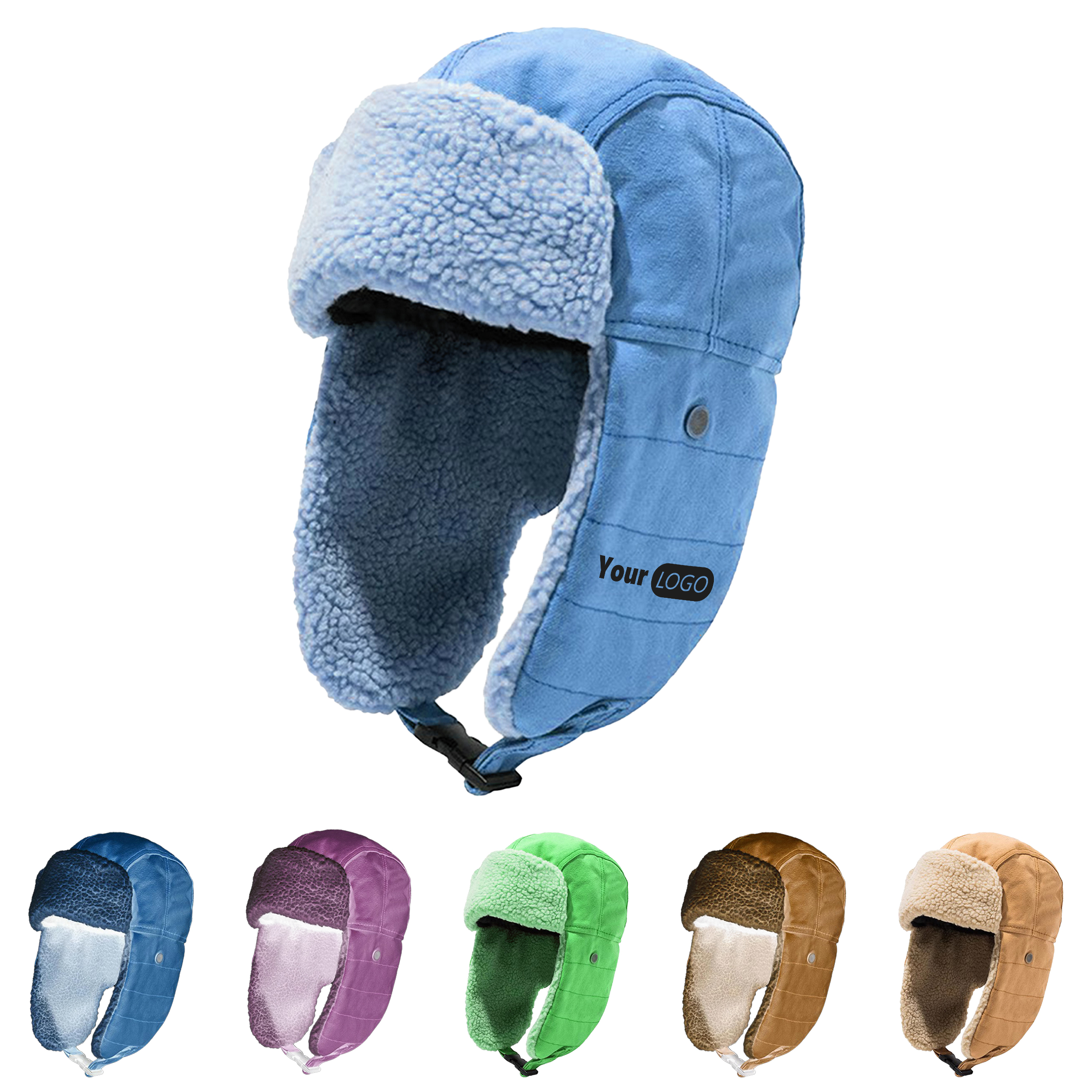 Cotton Insulated Winter Hat With Ear Flaps 2