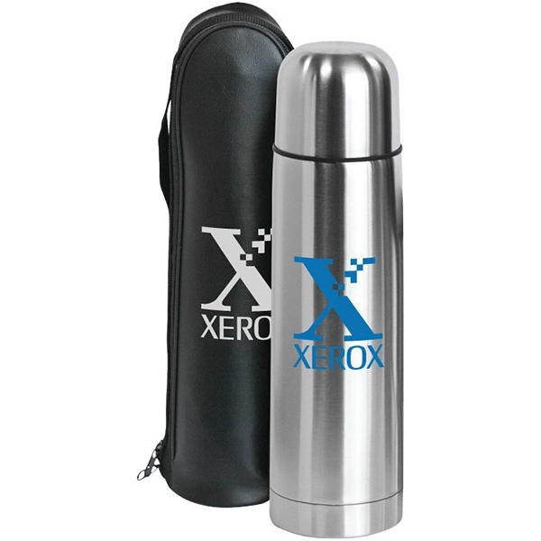 Clayton - Bullet Stainless Steel Vacuum Bottle, custom water bottle with logo imprint 2